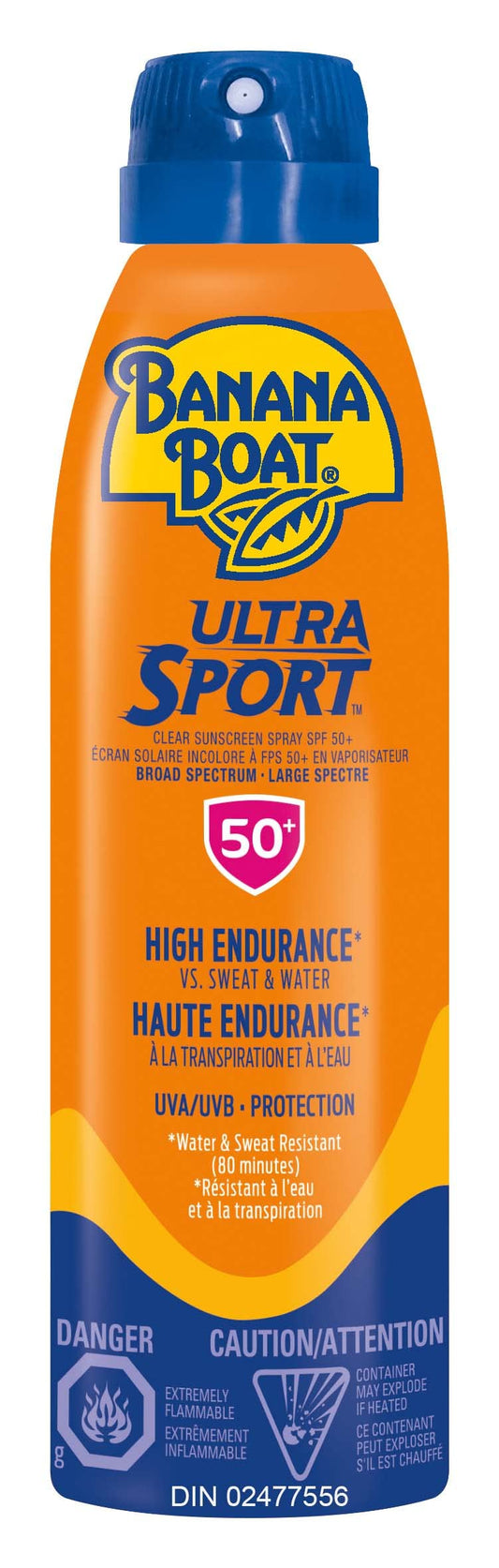 Banana Boat Ultra Sport Sunscreen Spray, SPF 50+ Broad Spectrum | Spray Sunscreen | Sweat and Water Resistant |Non-Greasy, Sport Sunscreen, Lightweight, and Breathable | 170g