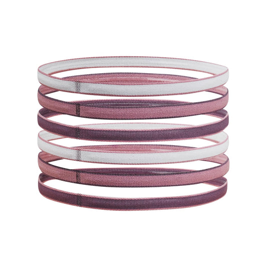 Under Armour Women's Mini Athletic Headbands, 6-Pack, (697) Pink Elixir/Misty Purple/Misty Purple, 1 Count (Pack of 6)