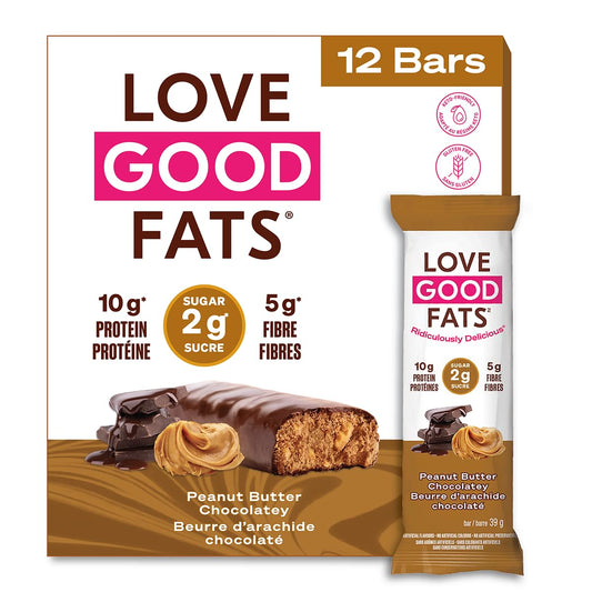 Love Good Protein Truffle Bars | Keto Bars | Low Sugar, Low Carb & Gluten Free | Truffle Peanut Butter Chocolatey - 12 Pack