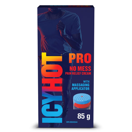 Icy Hot Pro No Mess Pain Relief Cream, Relieves Minor Aches and Pains of Muscles and Joints Associated with Arthritis, Simple Backache, Strains and Sprains, Menthol 16%, Camphor 11%, 85g Tube