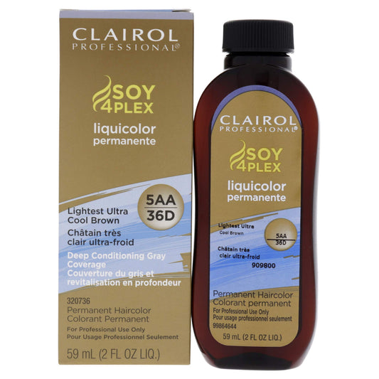 Clairol Professional Permanent Liquicolor, 5aa Light Ultra Cool Brown, 2 Fl Oz | 59 ml - Packaging May Vary