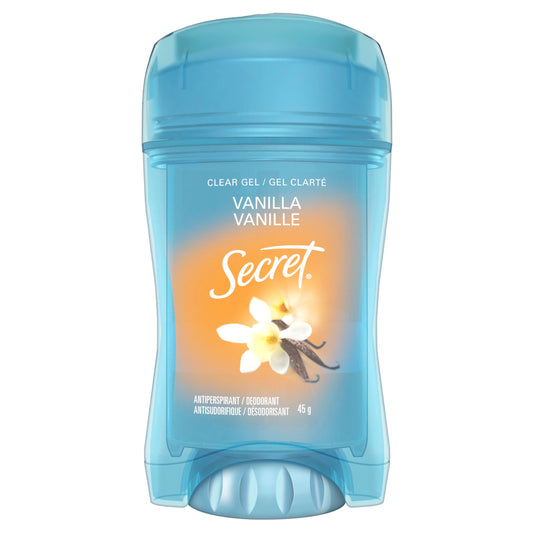 Secret Clear Gel Antiperspirant and Deodorant, Vanilla Scent, 45 grams