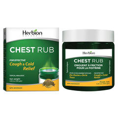 Herbion Naturals Chest Rub, 3.5 fl oz – Topical Analgesic; Relieves Cough, Nasal and Chest Congestion; Soothes Pains and Aches Associated with Strains, Sprains and Arthritis