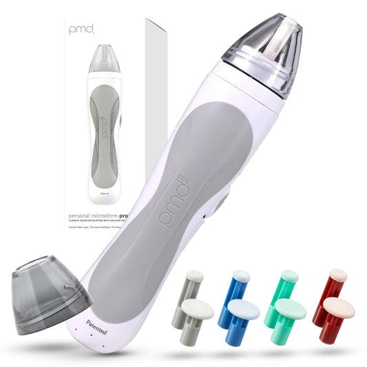 PMD Personal Microderm Pro - At-Home Microdermabrasion Machine with Kit for Face & Body - Exfoliating Crystals and Vacuum Suction for Fresh and Radiant Skin - High & Low Speed Options