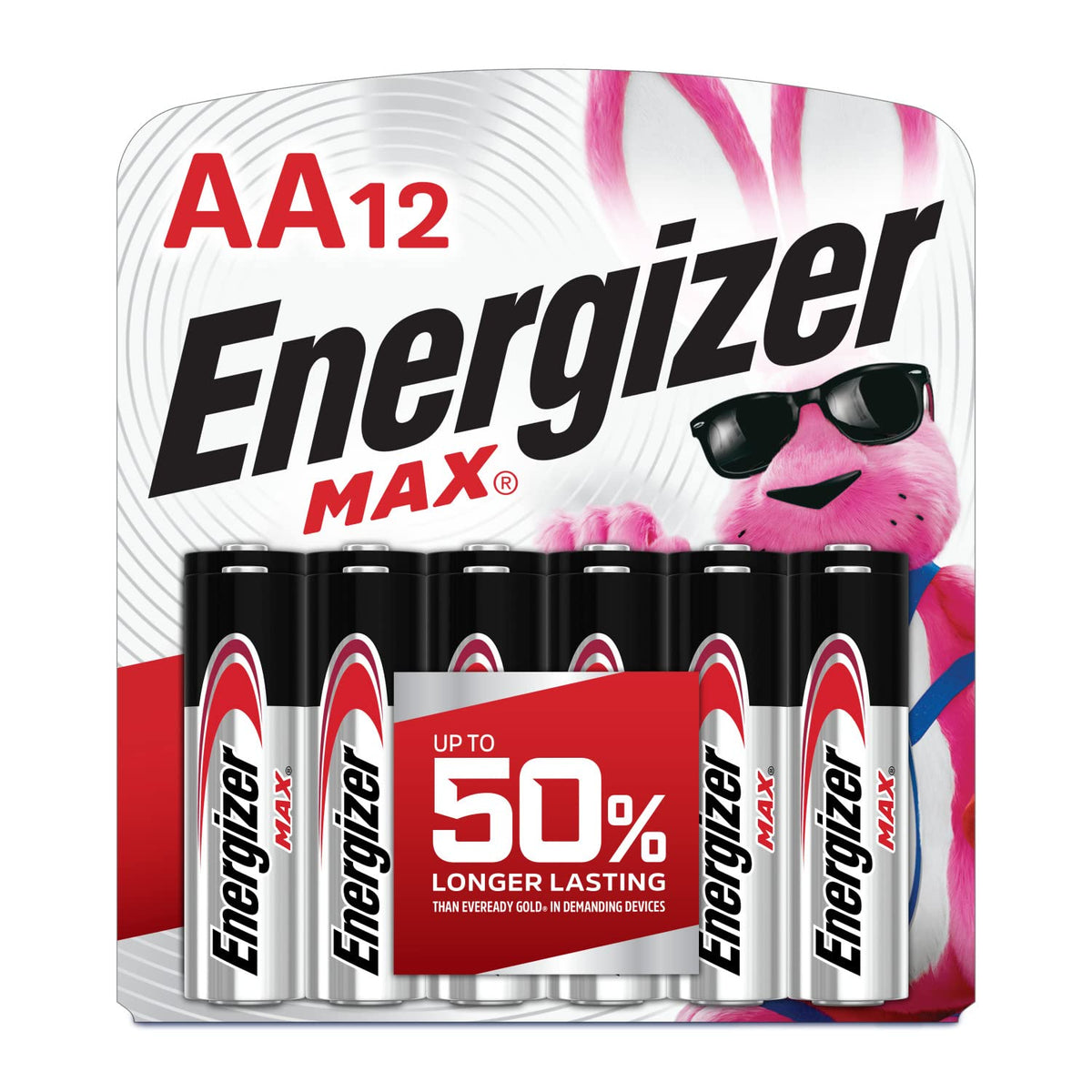 Energizer MAX AA Batteries (12 Pack), Double A Alkaline Batteries
