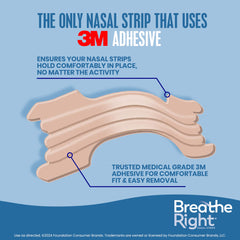 Breathe Right Extra Strength Nasal Strips, Tan, 44 count