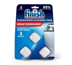 Finish In-Wash Dishwasher Cleaner, Cleans Hidden Grease and Grime, 3 Tablets (3 Washes, 3 Months Supply)