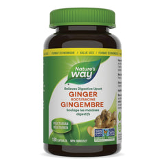 Nature's Way Ginger Root – Traditional Digestive Support Supplement - Used in Herbal Medicine to Help Relieve Digestive Upset – Non-GMO - 180 Vegetarian Capsules, Value Size