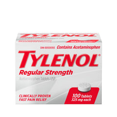 Tylenol Regular Strength Pain Relief Acetaminophen 325Mg Eztabs 100 count