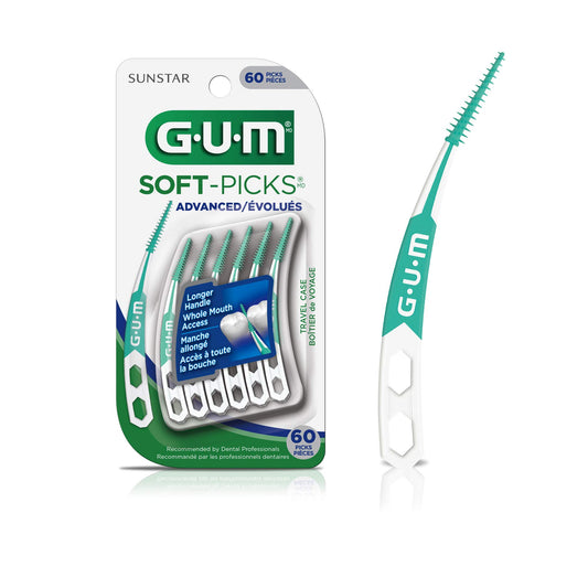 GUM Soft-Picks® Advanced, Travel Cases, 60 picks