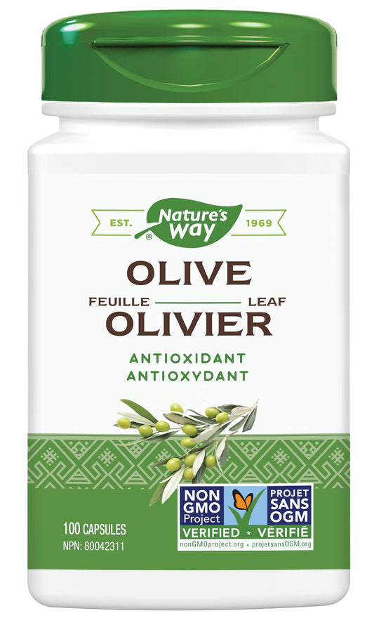 Nature's Way Olive Leaf Capsules - Antioxidant For Maintenance of General Health - 500mg of Olive Leaf per Capsule, 100 Vegetarian Capsules