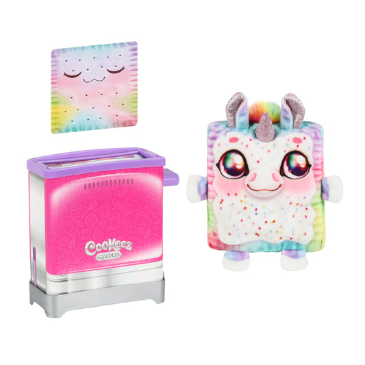 Cookeez Makery Toasty Treatz Toaster with Scented Plush - Comes with only 1 ; Make A Soft and Squishy Surprise Plush Friend. Pop-in-Bread and See A Surprise Plush Pop Up! - Styles May Vary