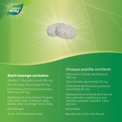 Nature's Way Zinc with Echinacea & Vitamin C 60 Lozenges