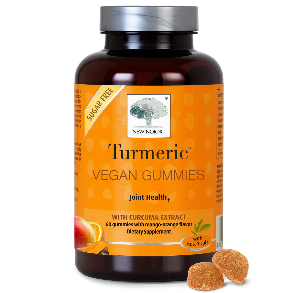 New Nordic Turmeric Gummies - Dairy-Free, Gluten-Free Joint Health Supplement for Elbow, Shoulder, Knee & Hip Support - 60 Vegan Gummies