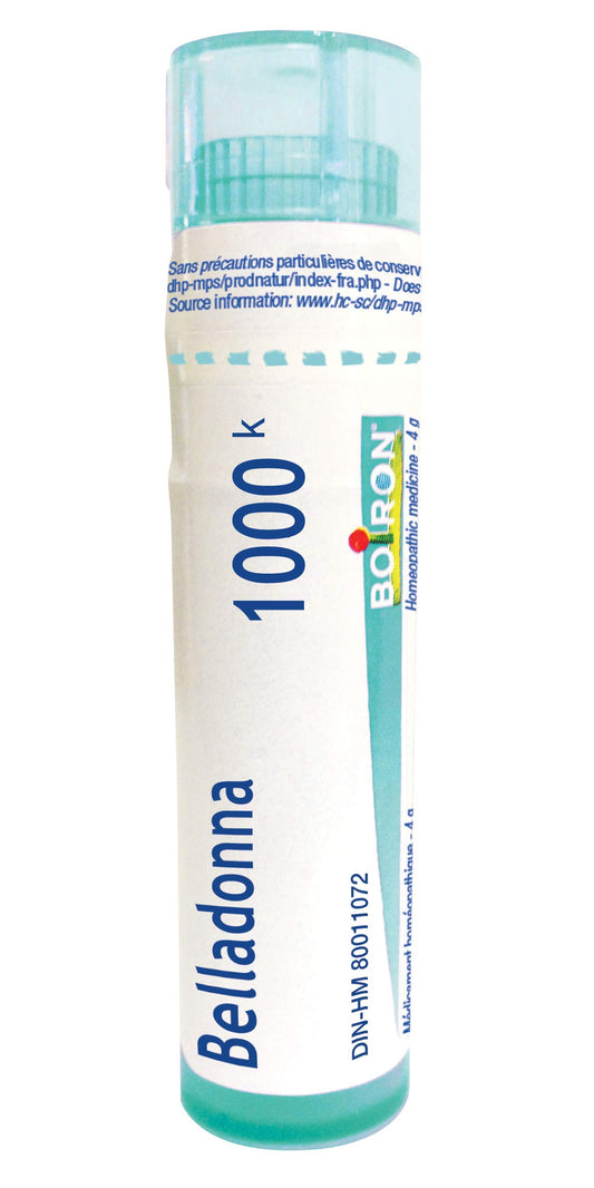 Belladonna 1m, Boiron homeopathic medicine, 4g