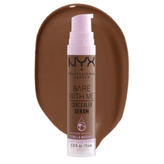 NYX PROFESSIONAL MAKEUP, Bare With Me, Concealer Serum, 24HR Hydration, Vegan Formula - 12 Rich, 9.6mL