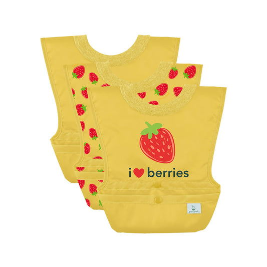 green sprouts Unisex Baby Pull-over Bib, Yellow, 6-18 months