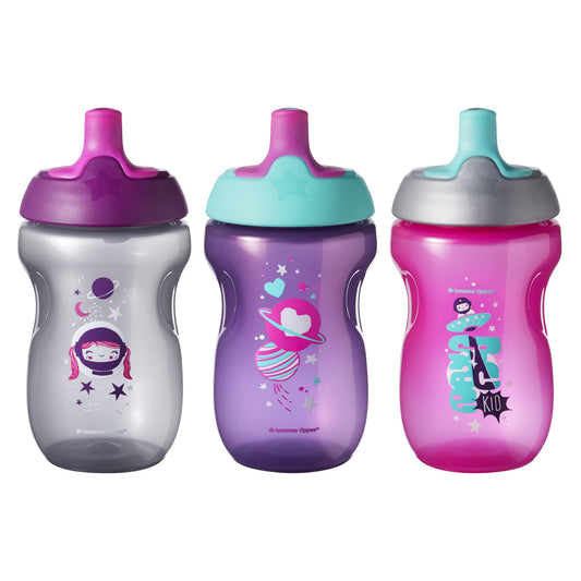 Tommee Tippee Sportee Toddler Sports Sippy Cup | Spill-Proof, BPA-Free – 12+ months, 10oz, 3 Count