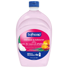 Softsoap Antibacterial Liquid Hand Soap Refill - Coconut & Hibiscus 1.47 Liters - Moisturizing Hand Wash, Savon a Main, Dermatologically Tested, for Soft Smooth Skin