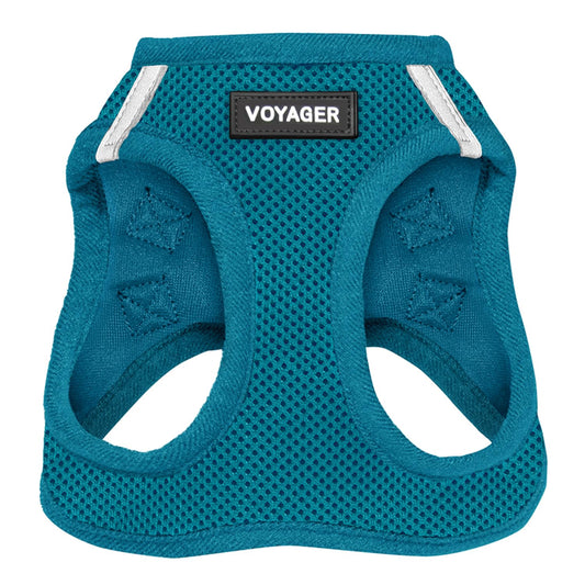Voyager Step-in Air Dog Harness - All Weather Mesh, Reflective, No Pull Harness for Small, Medium Dogs, Cats - Secure with Hook & Loop Fastener, Buckle, Double D-Rings - Turquoise, XXXS