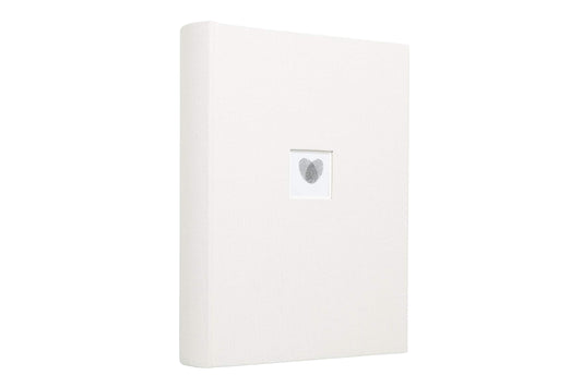 Pearhead Wedding Thumprint Memory Book, Wedding Photo Album, Marriage Keepsake, Ivory Linen