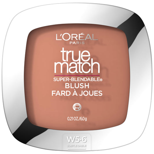 L'Oreal Paris True Match Super-Blendable Blush, Soft Blush Powder, Subtle Sable, 0.21 oz.