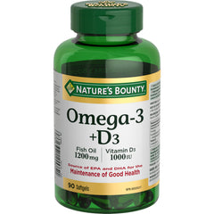 NATURE'S BOUNTY Omega-3 + D3, 159.8 g