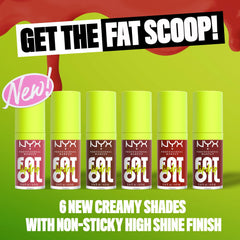 NYX Professional Makeup Lip Gloss, High Shine, Non-Sticky Finish, 12H Hydration, With Squalane, Rapsberry and Cloudberry Oils, Fat Oil Lip Drip, Shade: Chillin' Like a Villain (Cream Pale Dusty Rose)