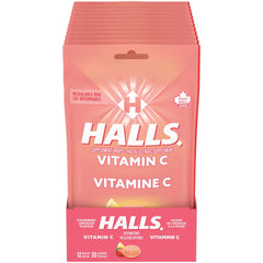 HALLS VITC STRWBRYLEMD BG 30PC, Pack of 12