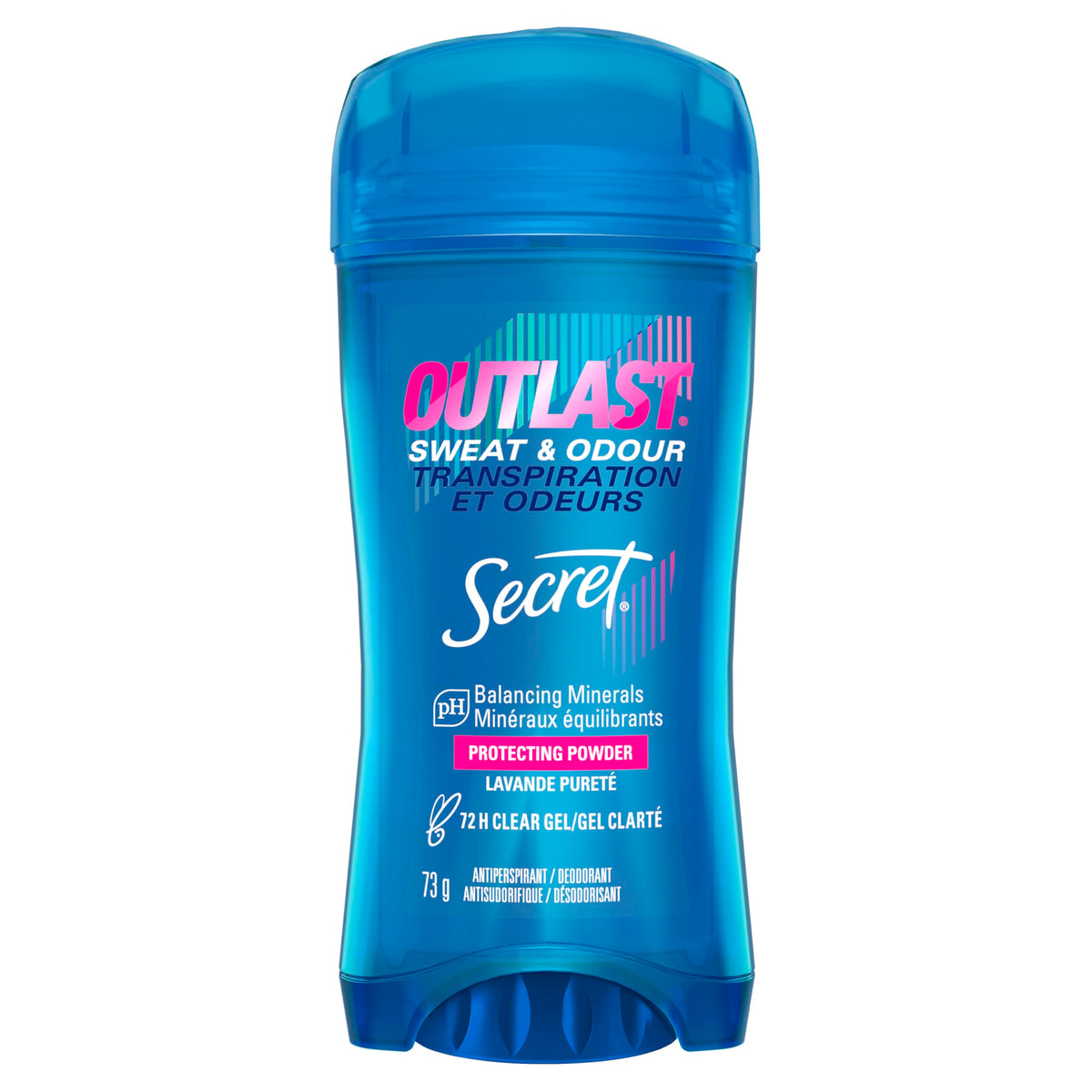 Secret Outlast Sweat & Odor Clear Gel Women's Antiperspirant Deodorant, Protecting Powder Scent, 73 grams
