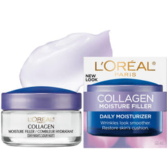 L’Oréal Paris Anti-Aging Day Face Moisturizer and Night Moisturizer Face Cream, Korean Skincare Inspired, Glass Skin Hydrating Face Cream to Smooth Skin & Reduce Look of Wrinkles, Collagen Moisture Filler, 50 ml