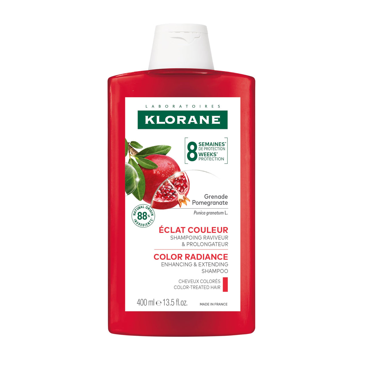 Klorane - Shampoo with Pomegranate - Radiance, colour-protecting - Colour-treated hair, silicone & sulfate-free - 400ml