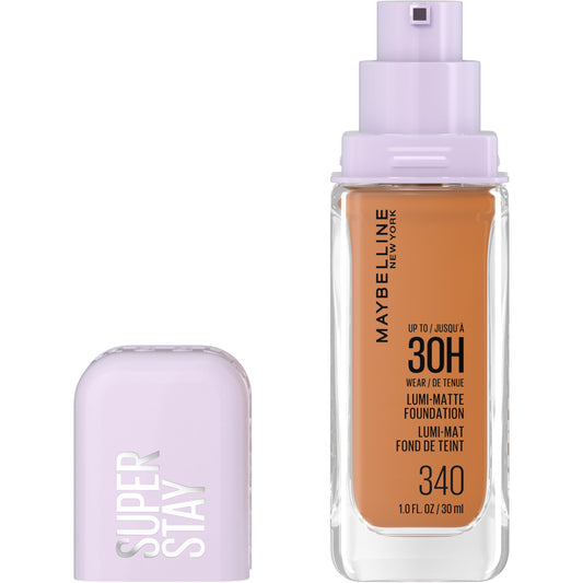 Maybelline New York Super Stay Lumi Matte Foundation, Up to 30H Wear, Luminous Matte, Buildable Coverage, Amino Acids, 340, 30 ml