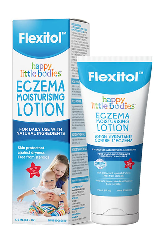 Flexitol Happy Little Bodies Eczema Relief Moisturizing Lotion – Gentle, Nourishing Lotion for Baby and Kids, Perfect for Eczema Relief, Moisturises Dry, Sensitive Skin for All-Day Comfort (175ml)