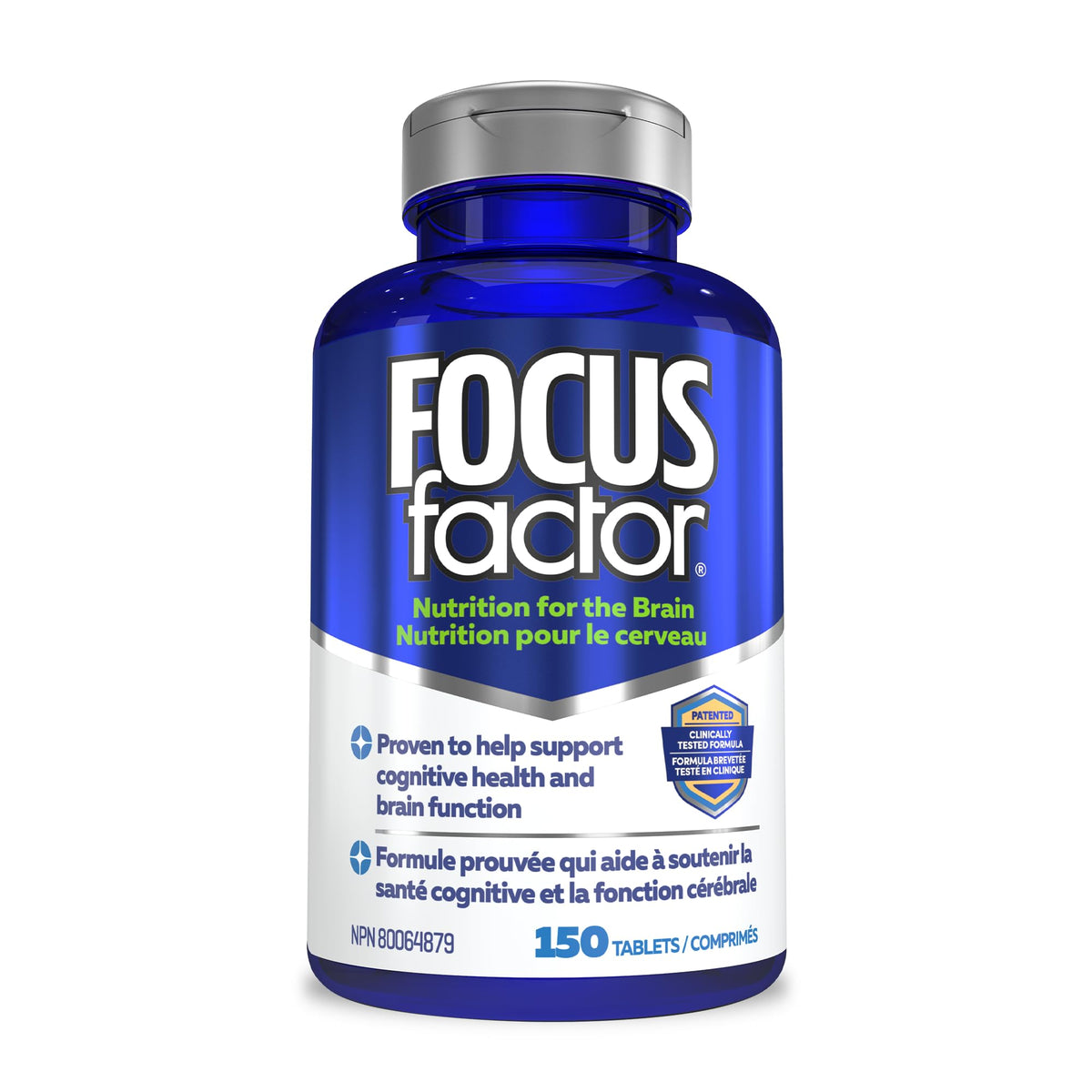 Focus Factor Brain Supplement & Complete Multivitamin (150 Count) with Zinc, Magnesium, Vitamins B6, B12, D, Bacopa Monnieri & N-Acetyl Tyrosine to Support Cognitive Function & Brain Health