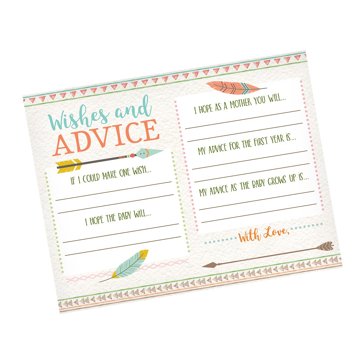 Lillian Rose 24BS270 WC Tribal Baby Shower Wishes Cards