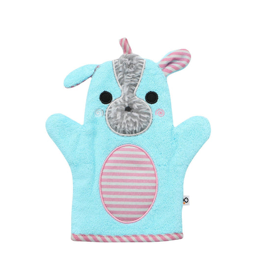 Zoocchini Baby Snow Terry Bath Mitt - Yoko Yorkie 0-18M