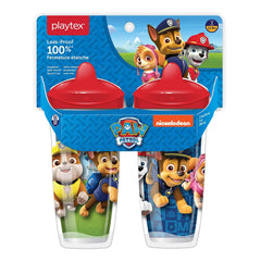 Playtex Sispsters Stage 3 Paw Patrol Spout Cup - Spill-Proof, Leak-Proof, Break-Proof Insulated Toddler Spout Cups (12+ Months), 9oz - 2 Count
