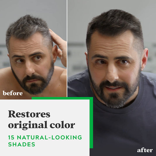 Just For Men Shampoo-In Color, Hair Color for Men with Keratin and Vitamin E for Stronger Hair - Dark Brown, H-45, Pack of 3