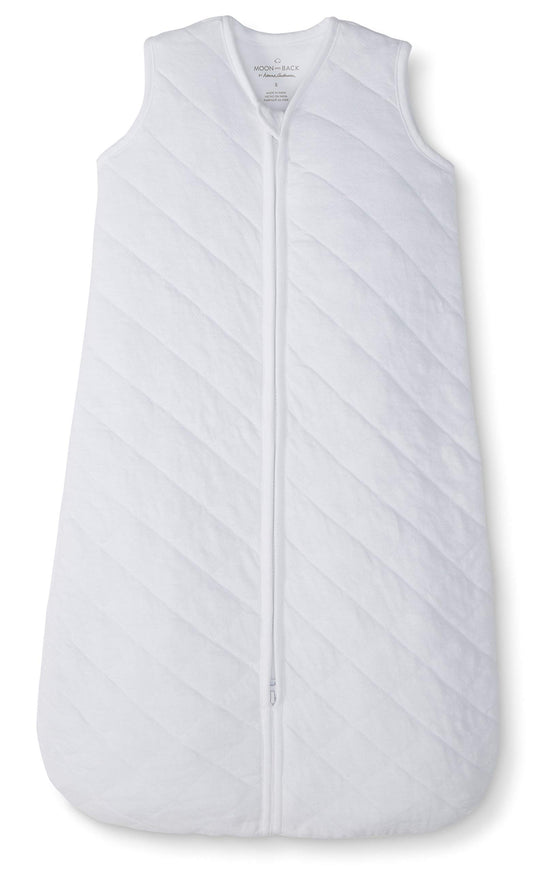 Moon and Back by Hanna Andersson Unisex Babies' Wearable Blanket Sleepwear, White, 6-18 Months