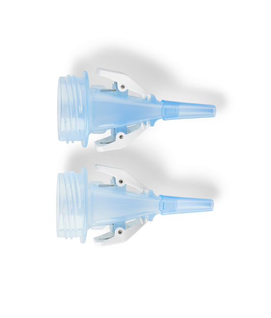 Ameda Wide Neck Breast Milk Storage Bag Adapters, (Set of 2) Blue