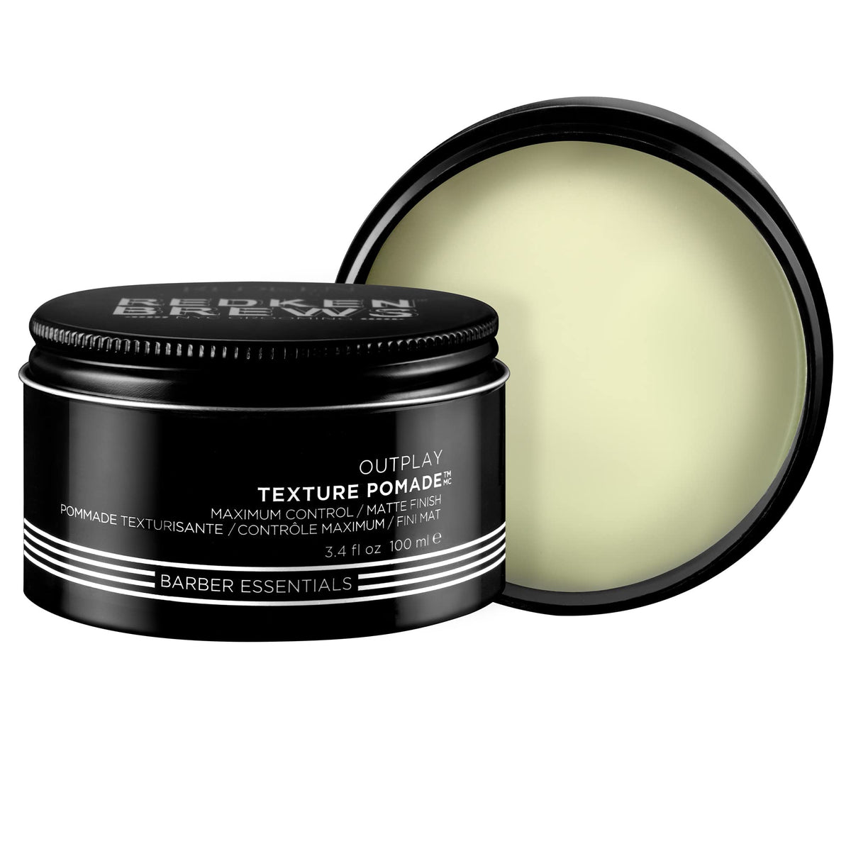 Redken Brews Texture Volumizing Pomade for Men, Matte Finish, Maximum Control, Textured Styles, 100 ML