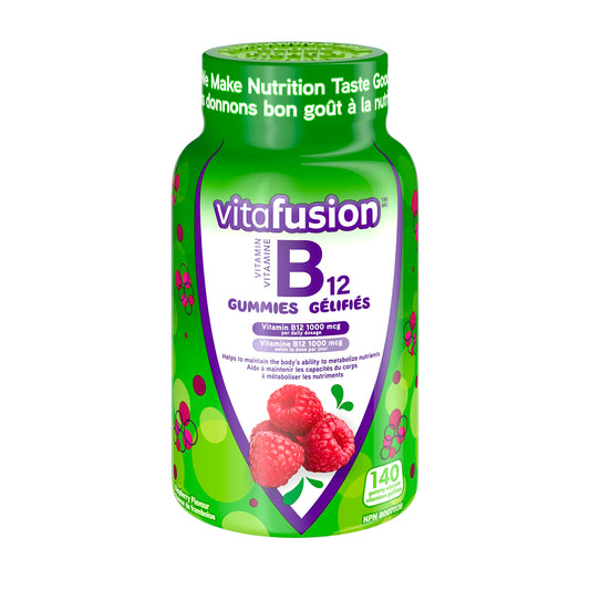 Vitafusion B12 Adult Vitamin Gummies, 1000 Mcg Vitamin B12 Daily Dose, Helps Metabolize Nutrients, 140 Count, 2 Month Supply, Packaging May Vary