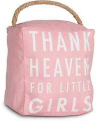Open Door Décor Pavilion Gift Company Decor - Thank Heaven for Little Girls Pink Door Stopper Baby Room Decoration