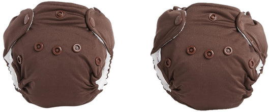 Lil Joey All-In-One Cloth Diaper, Root Beer, Pack of 2