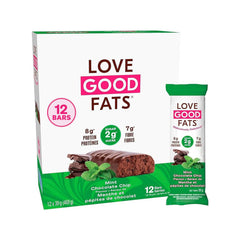 Love Good Protein Truffle Bars | Keto Snack Bars | Low Sugar, Low Carb & Gluten Free | Truffle Mint Chocolate Chip - 12 Pack