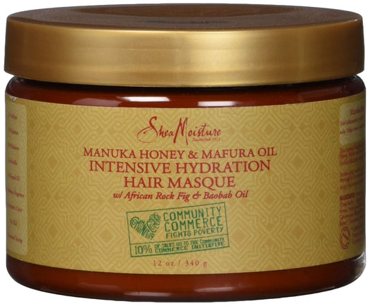 SheaMoisture Intensive Hydration Hair Repair Masque hair treatment for dry hair Manuka Honey & Mafura Oil sulfate-free, paraben-free 340 g
