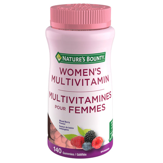 NATURE'S BOUNTY Women's Multivitamin Gummies, Helps Maintain Eyesight, Skin & Immune Function, Development of Bone, Cartilage, Teeth & Gums, And Thyroid Gland Function, 350 g