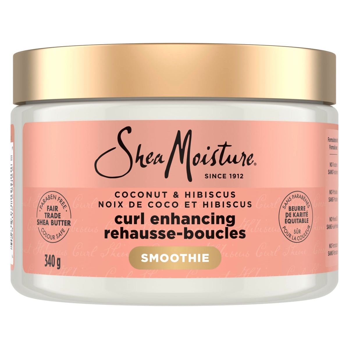 SheaMoisture Curl Enhancing Smoothie deep conditioning Coconut & Hibiscus hair treatment with Silk Protein & Neem Oil 340g