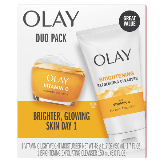 Olay Regenerist Vitamin C + Peptide 24, Duo Pack, Cleanser 150 mL, Moisturizer 50 mL